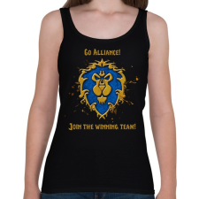 PRINTFASHION Go Alliance - Női atléta - Fekete női trikó