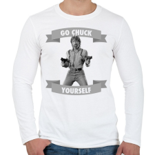 PRINTFASHION go chuck yourself - Férfi hosszú ujjú póló - Fehér férfi póló