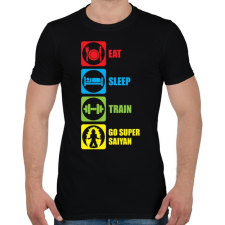 PRINTFASHION Go super saiyan - Férfi póló - Fekete férfi póló