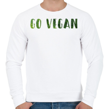 PRINTFASHION Go vegan - Férfi pulóver - Fehér férfi pulóver, kardigán