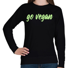 PRINTFASHION Go vegan - Női pulóver - Fekete