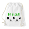 PRINTFASHION Go vegan - Sportzsák, Tornazsák - Fehér