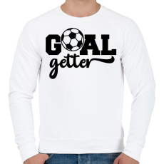 PRINTFASHION Goal getter - Férfi pulóver - Fehér