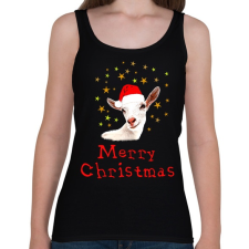 PRINTFASHION goat christmas - Női atléta - Fekete női trikó