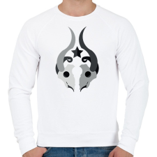 PRINTFASHION goat-skull - Férfi pulóver - Fehér férfi pulóver, kardigán