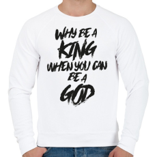 PRINTFASHION God - Férfi pulóver - Fehér