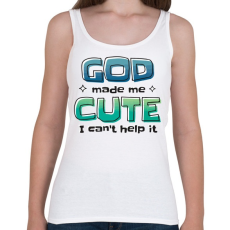PRINTFASHION God Made me cute - Csinosnak teremtett Isten - Női atléta - Fehér