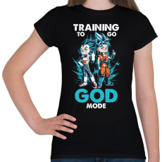 PRINTFASHION GOD MODE - Női póló - Fekete