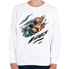 PRINTFASHION God Of War - Gyerek pulóver - Fehér