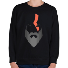 PRINTFASHION god of war - Gyerek pulóver - Fekete