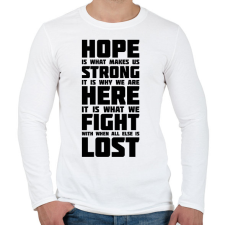 PRINTFASHION God of War idézet - Férfi hosszú ujjú póló - Fehér férfi póló