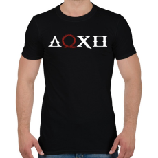 PRINTFASHION God of War: PS szimbólumok - Férfi póló - Fekete