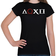 PRINTFASHION God of War: PS szimbólumok - Női póló - Fekete
