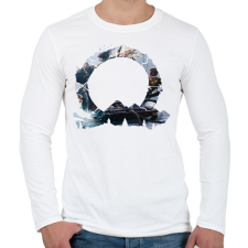 PRINTFASHION God of War - Ragnarok - Atreus, Kratos, Freya - Férfi hosszú ujjú póló - Fehér férfi póló