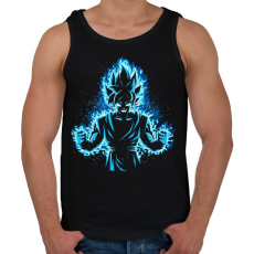 PRINTFASHION God Vegeta - Férfi atléta - Fekete