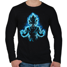 PRINTFASHION God Vegeta - Férfi hosszú ujjú póló - Fekete férfi póló