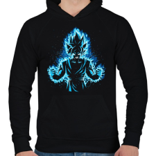 PRINTFASHION God Vegeta - Férfi kapucnis pulóver - Fekete férfi pulóver, kardigán