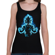 PRINTFASHION God Vegeta - Női atléta - Fekete