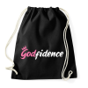 PRINTFASHION Godfidence - Sportzsák, Tornazsák - Fekete