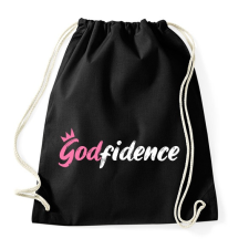 PRINTFASHION Godfidence - Sportzsák, Tornazsák - Fekete tornazsák