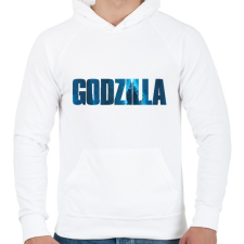 PRINTFASHION Godzi - Férfi kapucnis pulóver - Fehér férfi pulóver, kardigán