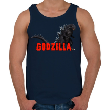 PRINTFASHION Godzilla - Férfi atléta - Sötétkék atléta, trikó