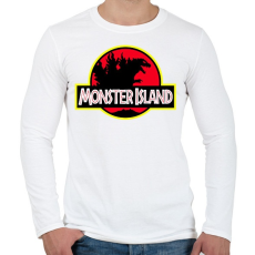 PRINTFASHION Godzilla - Férfi hosszú ujjú póló - Fehér