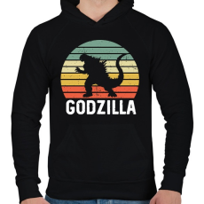 PRINTFASHION Godzilla - Férfi kapucnis pulóver - Fekete