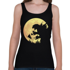 PRINTFASHION Godzilla karácsonya - Női atléta - Fekete női trikó