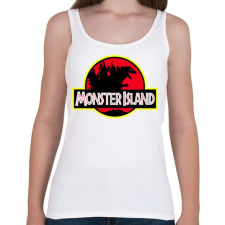 PRINTFASHION Godzilla - Női atléta - Fehér női trikó