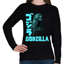 PRINTFASHION Godzilla - Női pulóver - Fekete női pulóver, kardigán