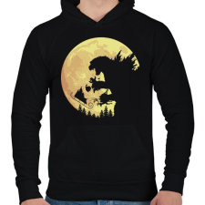 PRINTFASHION Godzilla XSmash - Férfi kapucnis pulóver - Fekete férfi pulóver, kardigán