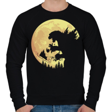 PRINTFASHION Godzilla XSmash - Férfi pulóver - Fekete férfi pulóver, kardigán