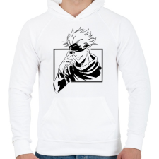 PRINTFASHION Gojo Jujutsu Kaisen Hoodie - Férfi kapucnis pulóver - Fehér férfi pulóver, kardigán