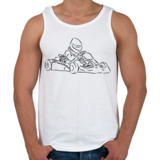 PRINTFASHION gokart - Férfi atléta - Fehér atléta, trikó