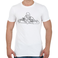 PRINTFASHION gokart - Férfi póló - Fehér férfi póló