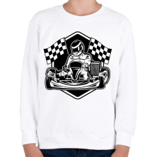 PRINTFASHION Gokart  - Gyerek pulóver - Fehér gyerek pulóver, kardigán