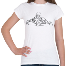 PRINTFASHION gokart - Női póló - Fehér női póló