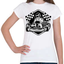 PRINTFASHION Gokart  - Női póló - Fehér női póló