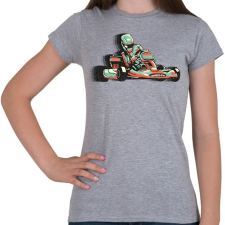 PRINTFASHION Gokart - Női póló - Sport szürke női póló