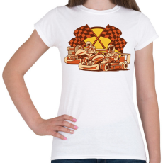 PRINTFASHION Gokartozás - Női póló - Fehér