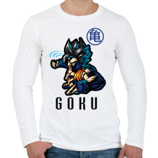 PRINTFASHION goku 2021 - Férfi hosszú ujjú póló - Fehér