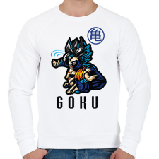 PRINTFASHION goku 2021 - Férfi pulóver - Fehér férfi pulóver, kardigán