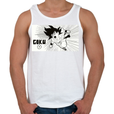 PRINTFASHION Goku - Férfi atléta - Fehér