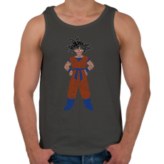 PRINTFASHION Goku - Férfi atléta - Sötétszürke
