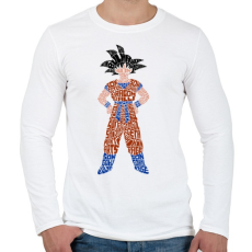 PRINTFASHION Goku - Férfi hosszú ujjú póló - Fehér