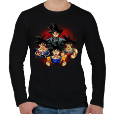PRINTFASHION Goku - Férfi hosszú ujjú póló - Fekete