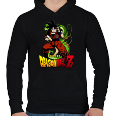 PRINTFASHION goku - Férfi kapucnis pulóver - Fekete