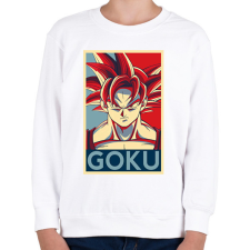 PRINTFASHION Goku - Gyerek pulóver - Fehér gyerek pulóver, kardigán