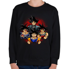 PRINTFASHION Goku - Gyerek pulóver - Fekete gyerek pulóver, kardigán